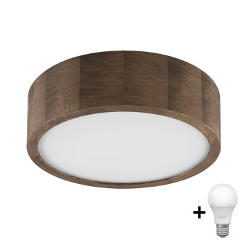 Brilagi - LED Iluminação de teto CARVALHO 1xE27/60W/230V carvalho diâmetro 27 cm