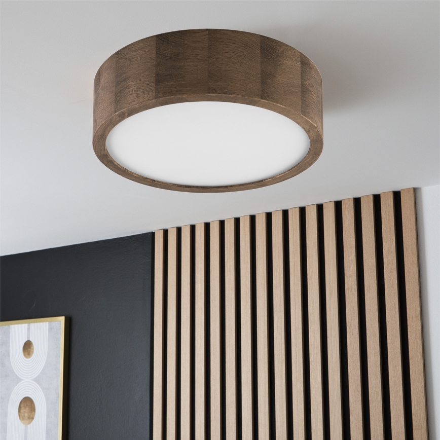 Brilagi - LED Iluminação de teto CARVALHO 1xE27/60W/230V carvalho diâmetro 27 cm