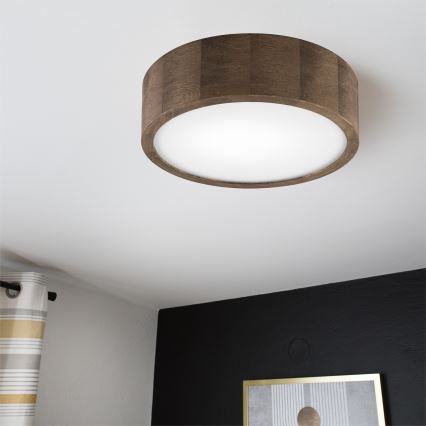 Brilagi - LED Iluminação de teto CARVALHO 1xE27/60W/230V carvalho diâmetro 27 cm