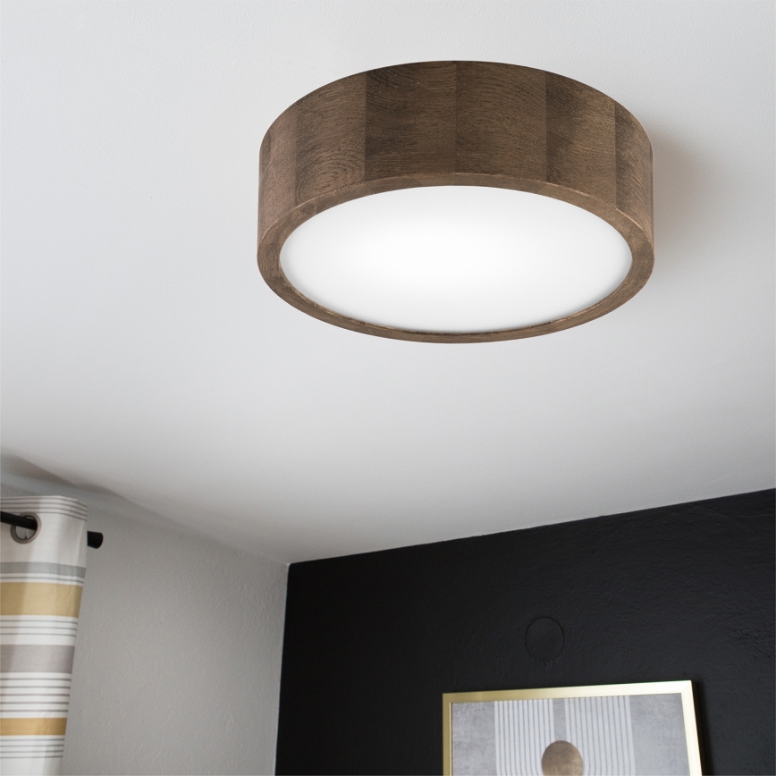 Brilagi - LED Iluminação de teto CARVALHO 1xE27/60W/230V carvalho diâmetro 27 cm