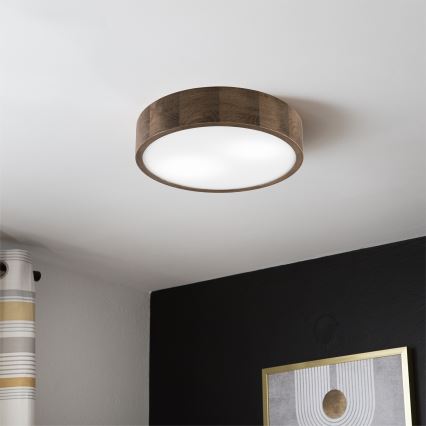 Brilagi - LED Iluminação de teto CARVALHO 2xE27/60W/230V carvalho diâmetro 37 cm