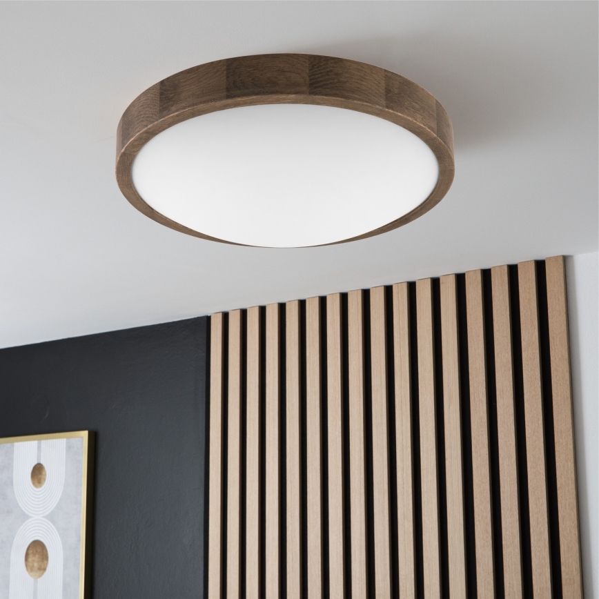 Brilagi - LED Iluminação de teto CARVALHO SLIM 2xE27/60W/230V carvalho diâmetro 37 cm