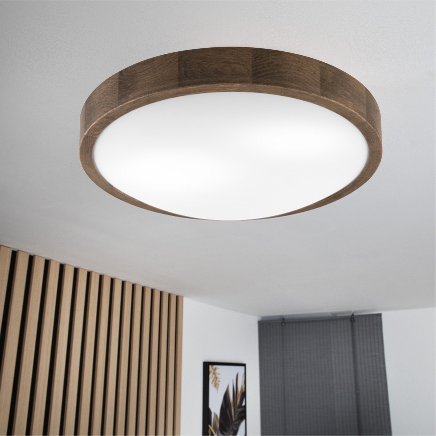 Brilagi - LED Iluminação de teto CARVALHO SLIM 2xE27/60W/230V carvalho diâmetro 37 cm