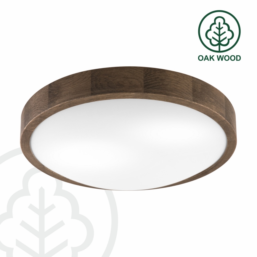 Brilagi - LED Iluminação de teto CARVALHO SLIM 2xE27/60W/230V carvalho diâmetro 37 cm
