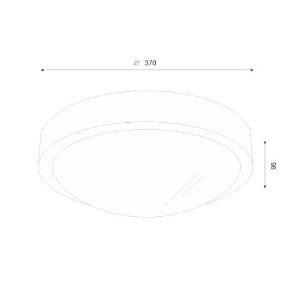 Brilagi - LED Iluminação de teto CARVALHO SLIM 2xE27/60W/230V carvalho diâmetro 37 cm