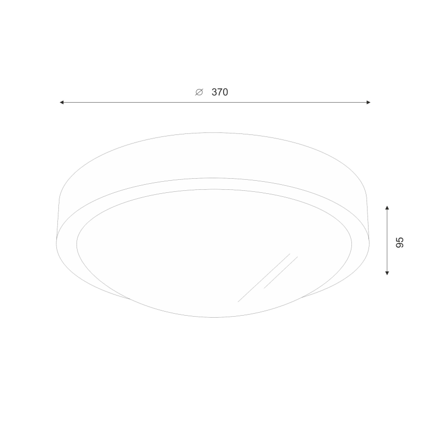Brilagi - LED Iluminação de teto CARVALHO SLIM 2xE27/60W/230V carvalho diâmetro 37 cm