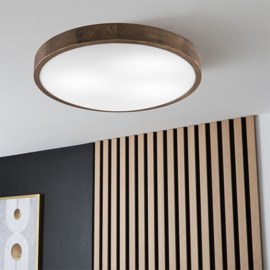 Brilagi - LED Iluminação de teto CARVALHO SLIM 3xE27/60W/230V carvalho diâmetro 47 cm