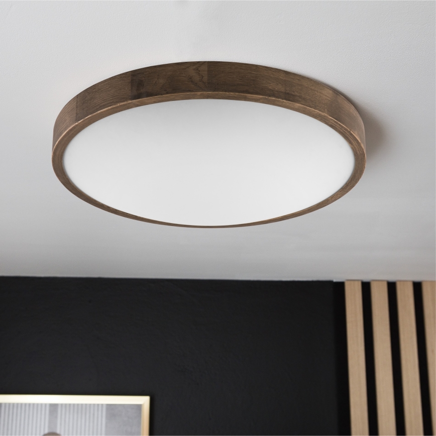 Brilagi - LED Iluminação de teto CARVALHO SLIM 3xE27/60W/230V carvalho diâmetro 47 cm