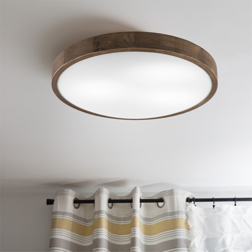 Brilagi - LED Iluminação de teto CARVALHO SLIM 3xE27/60W/230V carvalho diâmetro 47 cm