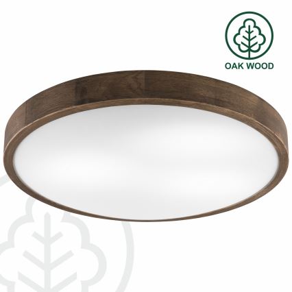 Brilagi - LED Iluminação de teto CARVALHO SLIM 3xE27/60W/230V carvalho diâmetro 47 cm