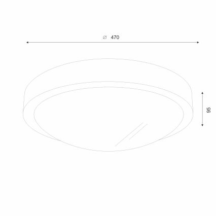 Brilagi - LED Iluminação de teto CARVALHO SLIM 3xE27/60W/230V carvalho diâmetro 47 cm