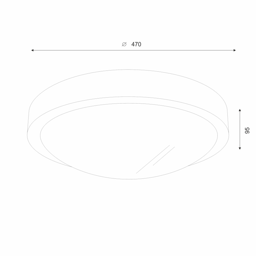 Brilagi - LED Iluminação de teto CARVALHO SLIM 3xE27/60W/230V carvalho diâmetro 47 cm