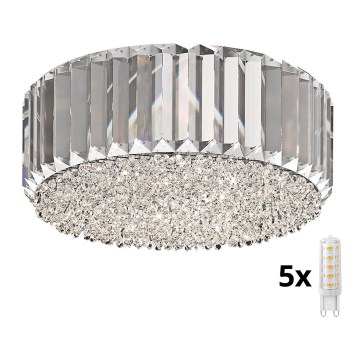 Brilagi - LED Iluminação de teto de cristal GLAMOUR 5xG9/42W/230V