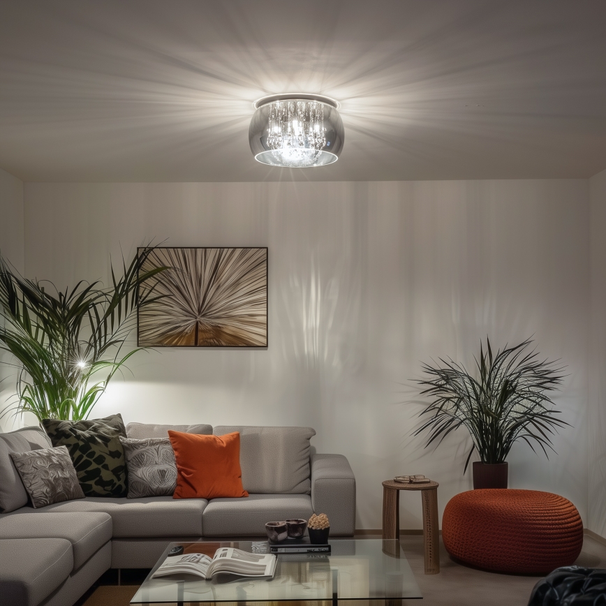 Brilagi - LED Iluminação de teto de cristal JEWEL 5xG9/42W/230V