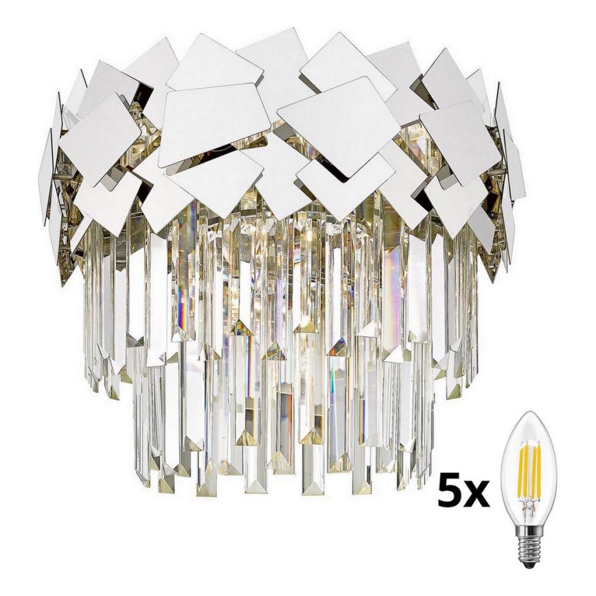 Brilagi - LED Iluminação de teto de cristal MIRAGE 5xE14/40W/230V