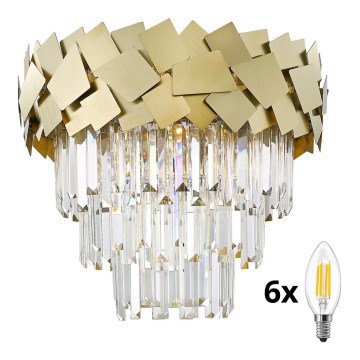 Brilagi - LED Iluminação de teto de cristal MIRAGE 6xE14/40W/230V