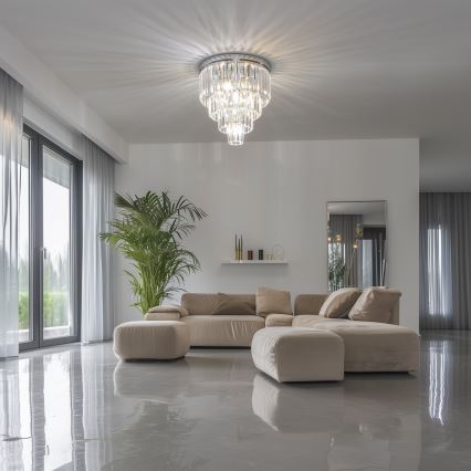 Brilagi - LED Iluminação de teto de cristal MOZART 5xE14/40W/230V cromado brilhante
