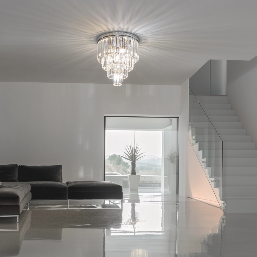 Brilagi - LED Iluminação de teto de cristal MOZART 5xE14/40W/230V cromado brilhante