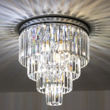 Brilagi - LED Iluminação de teto de cristal MOZART 5xE14/40W/230V cromado brilhante