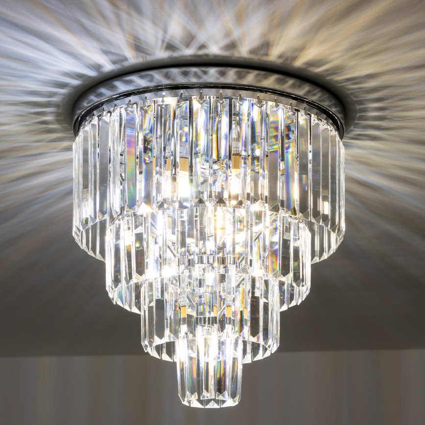 Brilagi - LED Iluminação de teto de cristal MOZART 5xE14/40W/230V cromado brilhante