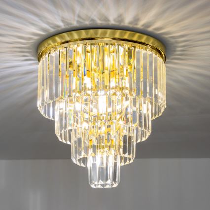 Brilagi - LED Iluminação de teto de cristal MOZART 5xE14/40W/230V dourado