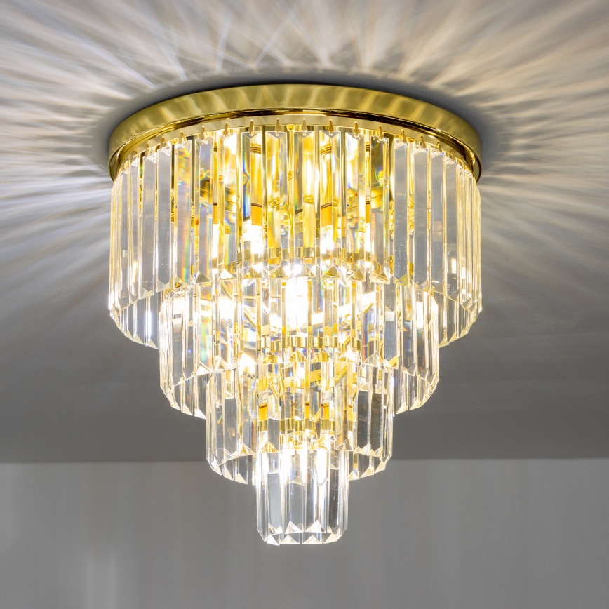 Brilagi - LED Iluminação de teto de cristal MOZART 5xE14/40W/230V dourado