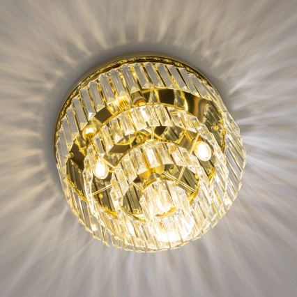 Brilagi - LED Iluminação de teto de cristal MOZART 5xE14/40W/230V dourado