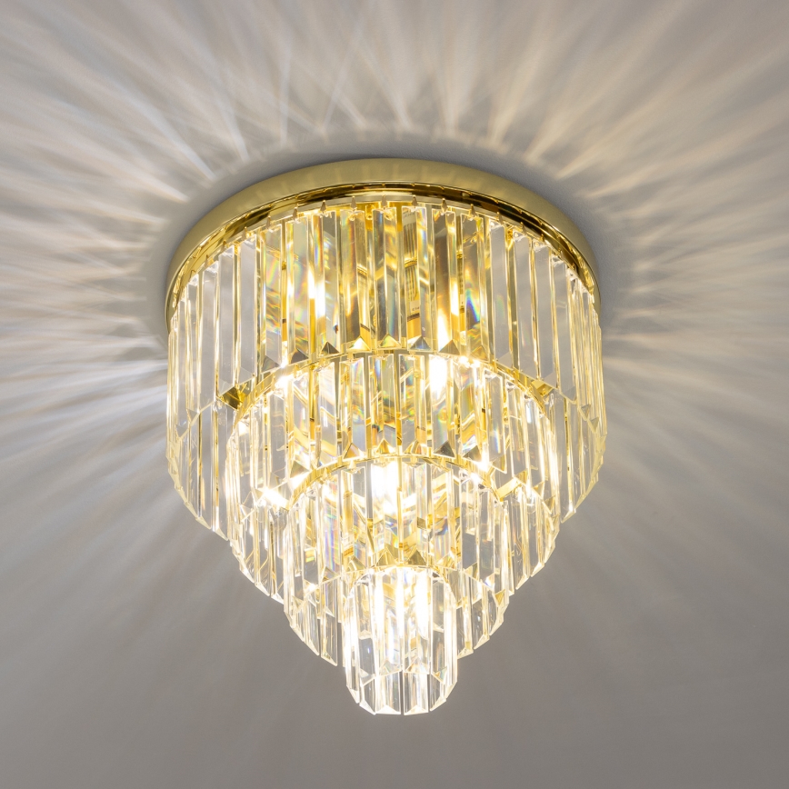 Brilagi - LED Iluminação de teto de cristal MOZART 5xE14/40W/230V dourado