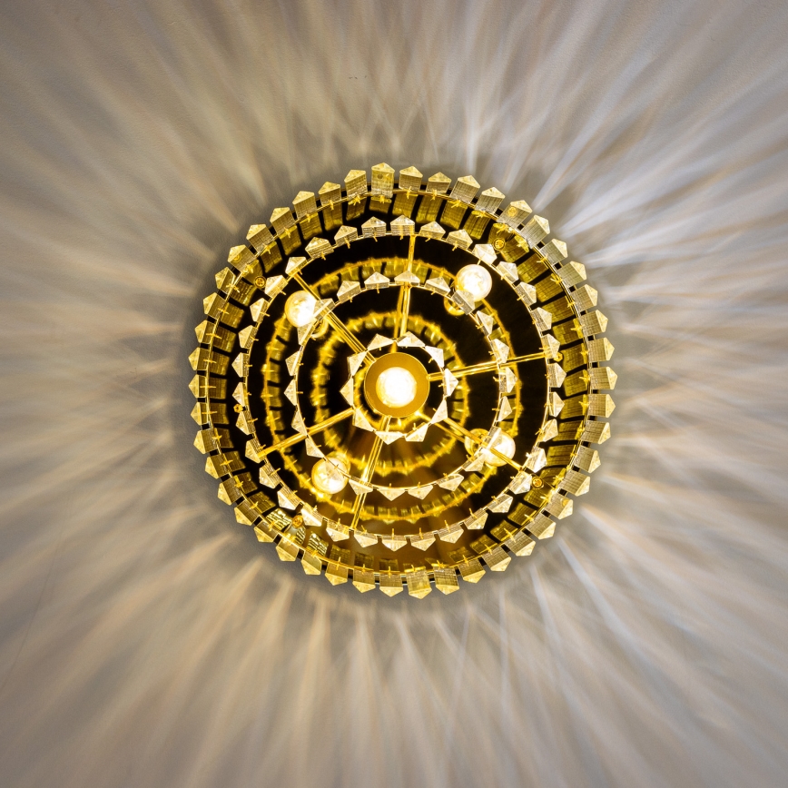 Brilagi - LED Iluminação de teto de cristal MOZART 5xE14/40W/230V dourado