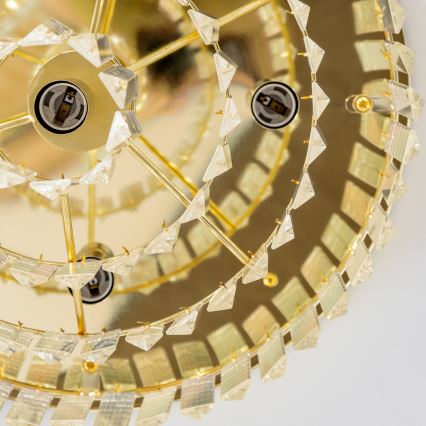 Brilagi - LED Iluminação de teto de cristal MOZART 5xE14/40W/230V dourado