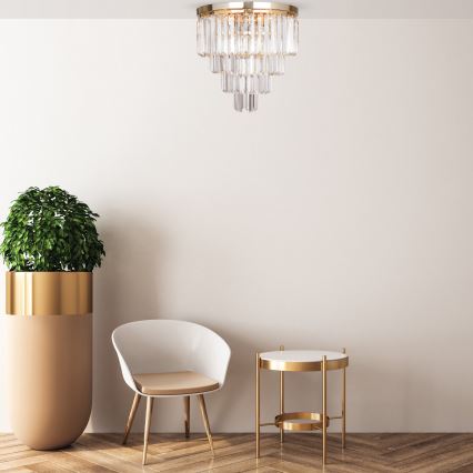 Brilagi - LED Iluminação de teto de cristal MOZART 5xE14/40W/230V dourado