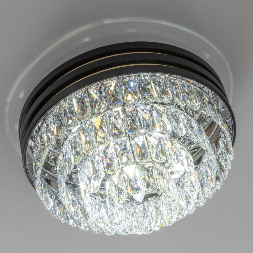 Brilagi - LED Iluminação de teto de cristal VELURE 5xE14/40W/230V preto