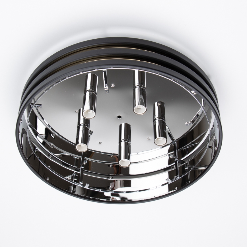Brilagi - LED Iluminação de teto de cristal VELURE 5xE14/40W/230V preto