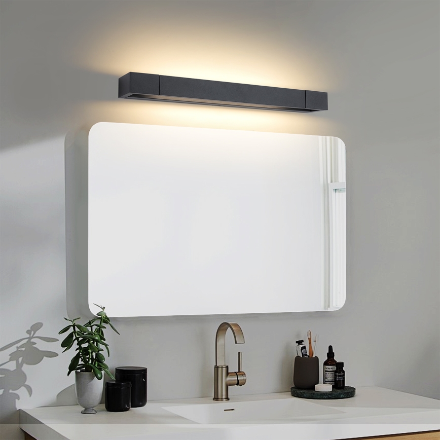 Brilagi - Iluminação LED para espelho de casa de banho AQUA LINE LED/12W/230V 45 cm IP44 preto CRI 90