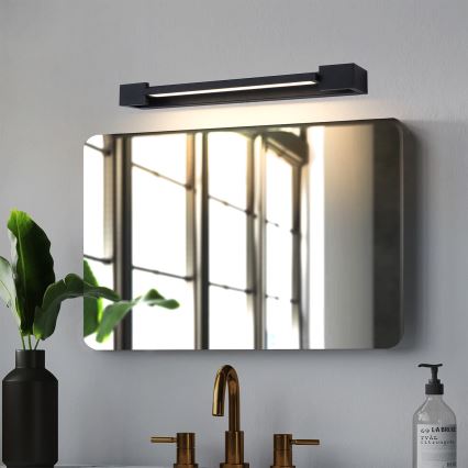 Brilagi - Iluminação LED para espelho de casa de banho AQUA LINE LED/12W/230V 45 cm IP44 preto CRI 90