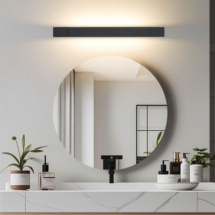 Brilagi - Iluminação LED para espelho de casa de banho AQUA LINE LED/12W/230V 45 cm IP44 preto CRI 90