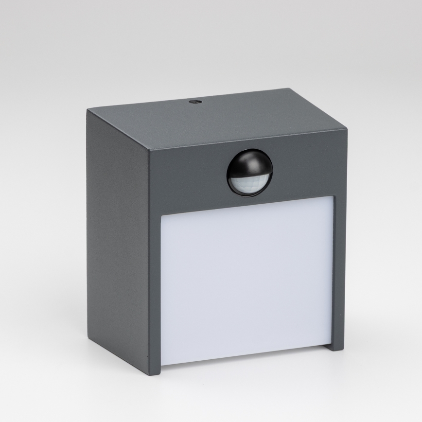 Brilagi - Luminária de parede LED exterior com sensor TERNI LED/12W/230V antracite IP44