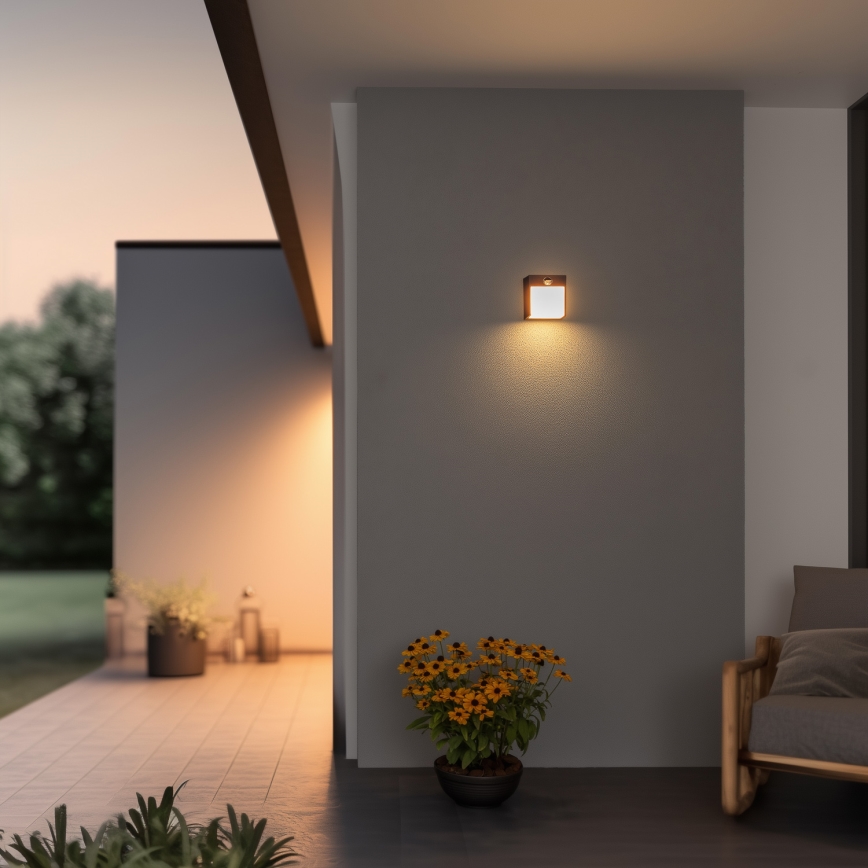 Brilagi - Luminária de parede LED exterior com sensor TERNI LED/12W/230V antracite IP44