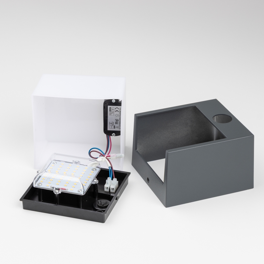 Brilagi - Luminária de parede LED exterior com sensor TERNI LED/12W/230V antracite IP44