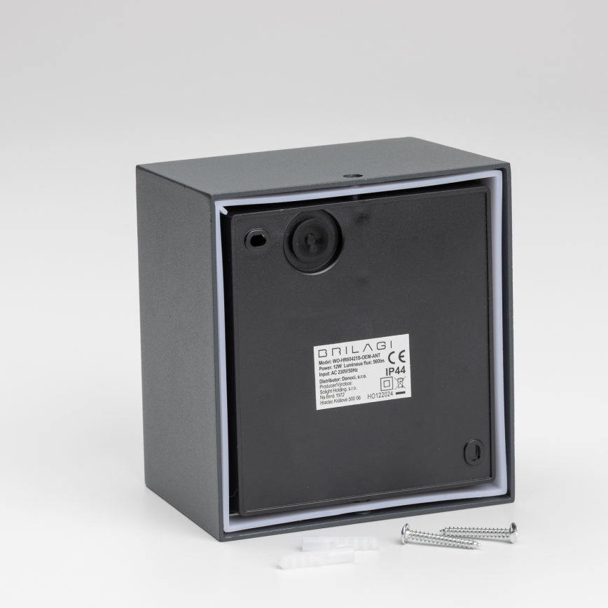 Brilagi - Luminária de parede LED exterior com sensor TERNI LED/12W/230V antracite IP44