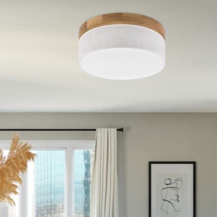 Brilagi - LED Luminária de teto BELLADONNA LED/20W/230V diâmetro 30 cm branca/ Carvalho