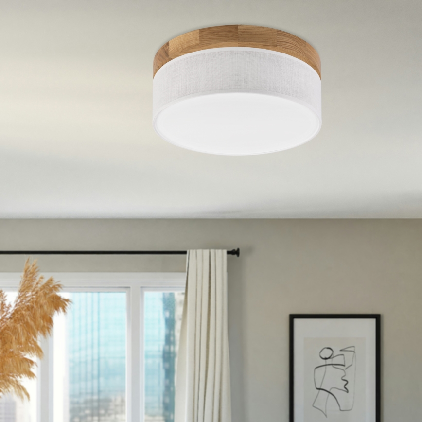 Brilagi - LED Luminária de teto BELLADONNA LED/20W/230V diâmetro 30 cm branca/ Carvalho