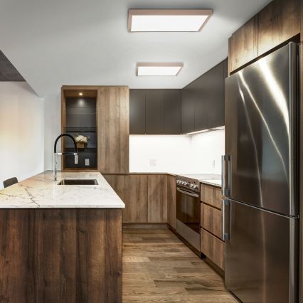 Brilagi - Luminária de teto LED para casa de banho FRAME LED/50W/230V 60x60 cm IP44 bege