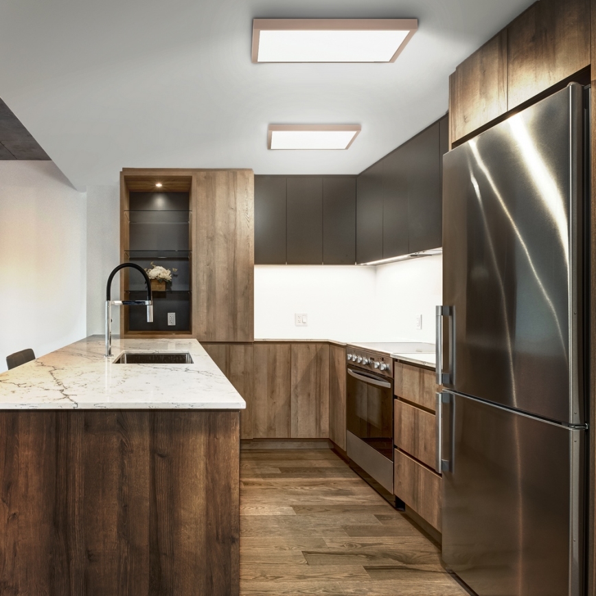 Brilagi - Luminária de teto LED para casa de banho FRAME LED/50W/230V 60x60 cm IP44 bege