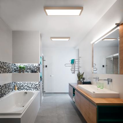 Brilagi - Luminária de teto LED para casa de banho FRAME LED/50W/230V 60x60 cm IP44 bege