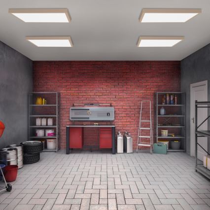 Brilagi - Luminária de teto LED para casa de banho FRAME LED/50W/230V 60x60 cm IP44 bege