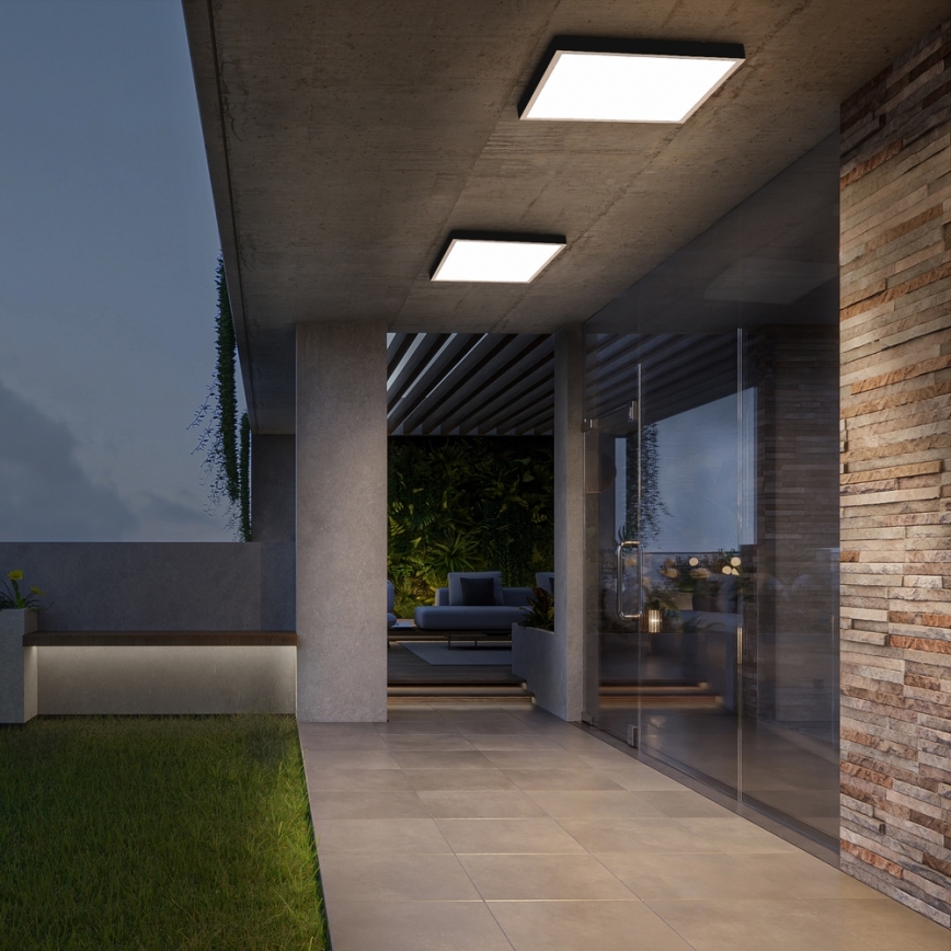Brilagi - Luminária de teto LED para casa de banho FRAME LED/50W/230V 60x60 cm IP44 bege