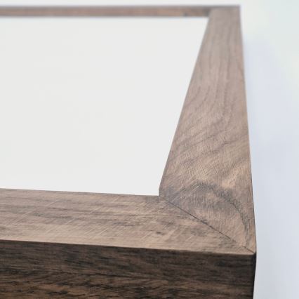 Brilagi - Luminária de teto LED dimmerizável para banheiro WOODY FRAME LED/50W/230V carvalho nogueira 60x60 cm 3000-6000K IP44 + controlo remoto