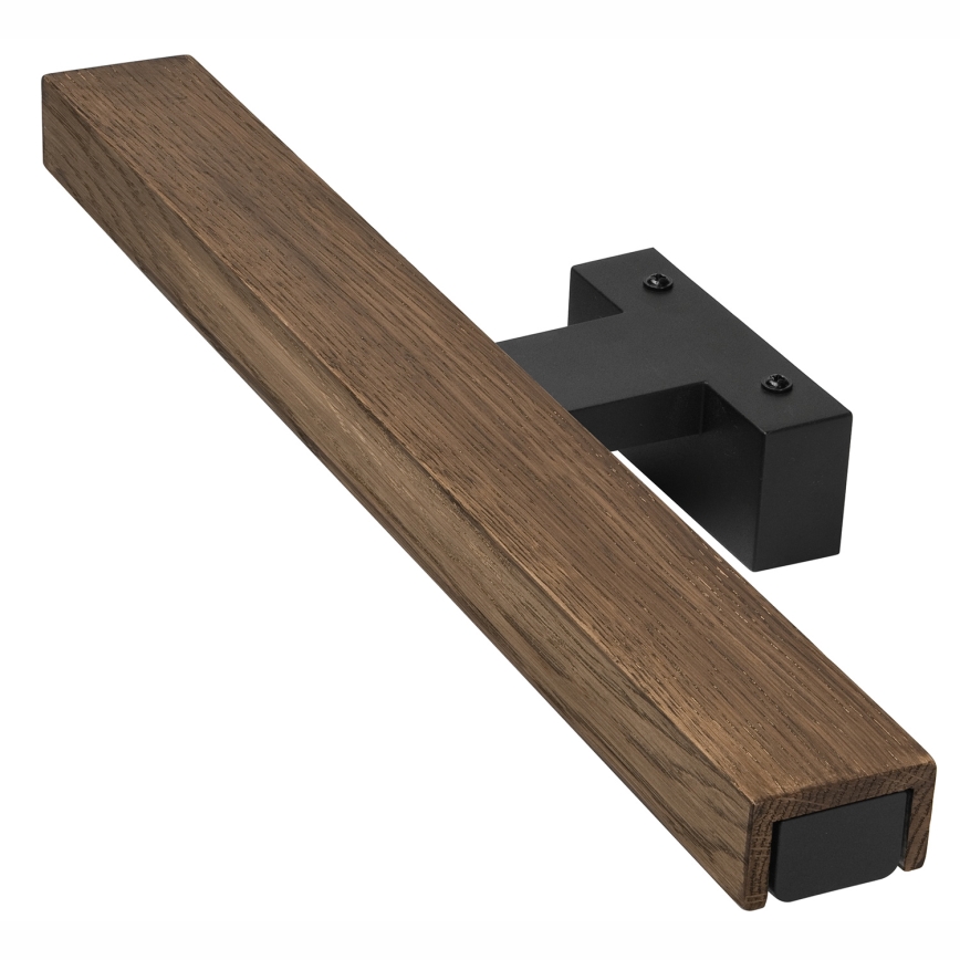 Brilagi - Iluminação LED para espelho de banheiro WOODY MIRROR LED/8W/230V 40 cm IP44 carvalho nogueira/preto