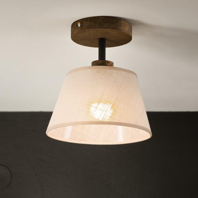 Brilagi - LED Plafon ANTHONY 1xE14/60W/230V carvalho nogueira/bege